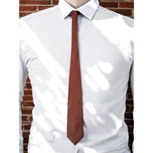 La Cravallissima di Raffaello e Allessio 100% Silk  Tie Red w/ Macclesfield Patt